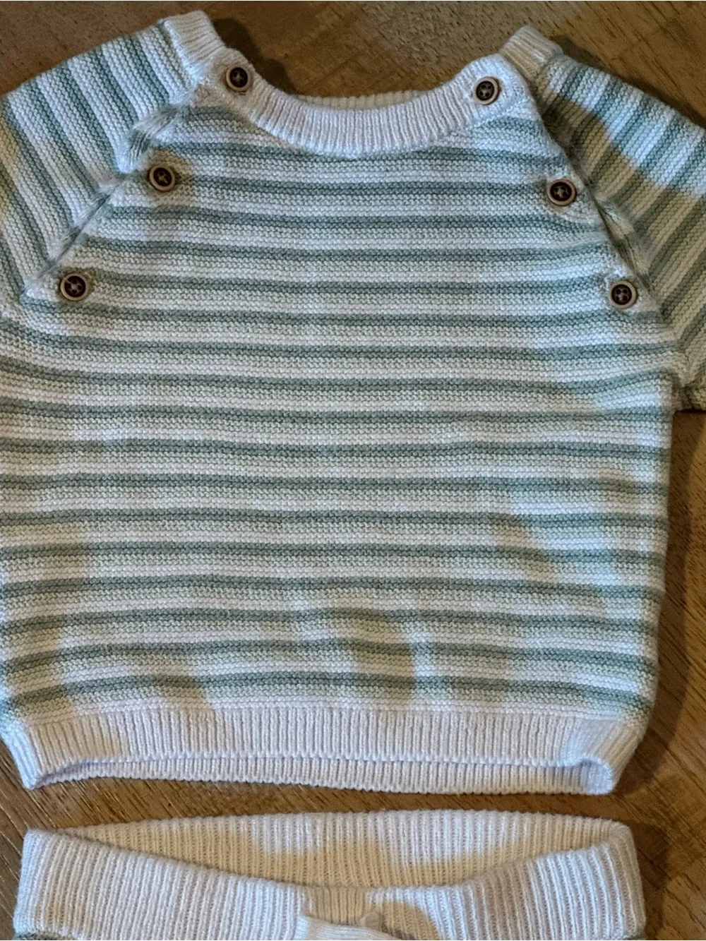 Janie and Jack Baby Knit Sweater & Pants Set Green Stripe 3–6 Months